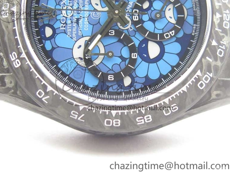 On Daytona Blue Strap Edition Blue DIW Dial Best Carbon A7750 WWF Nylon V2 0122